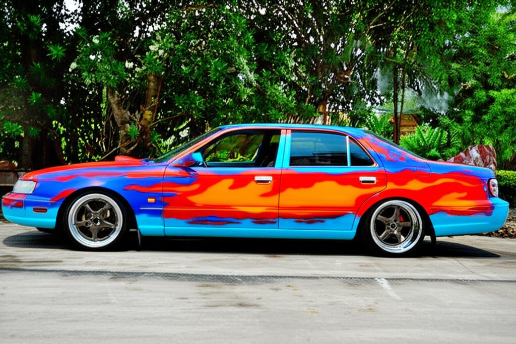 Custom painted car in Thailand climate
