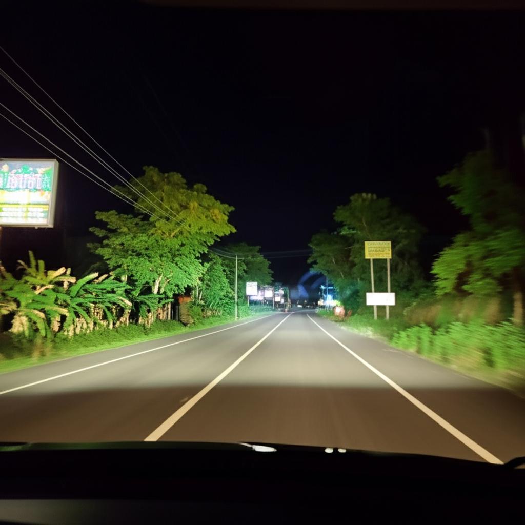 Night driving in Thailand