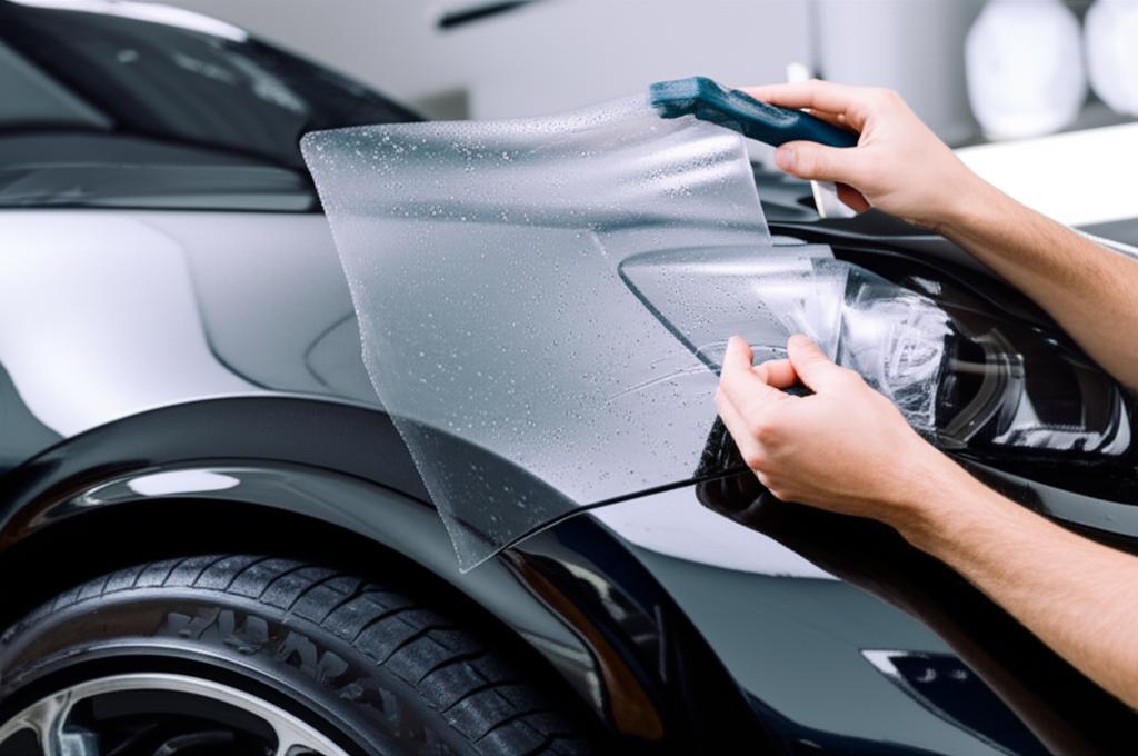Car wrapping process with TPU film